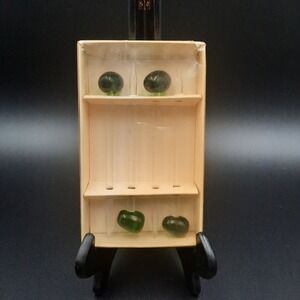 Vintage Glass Swizzle Sticks‎ Stirrers Green Olives Murano Style Unique Barware